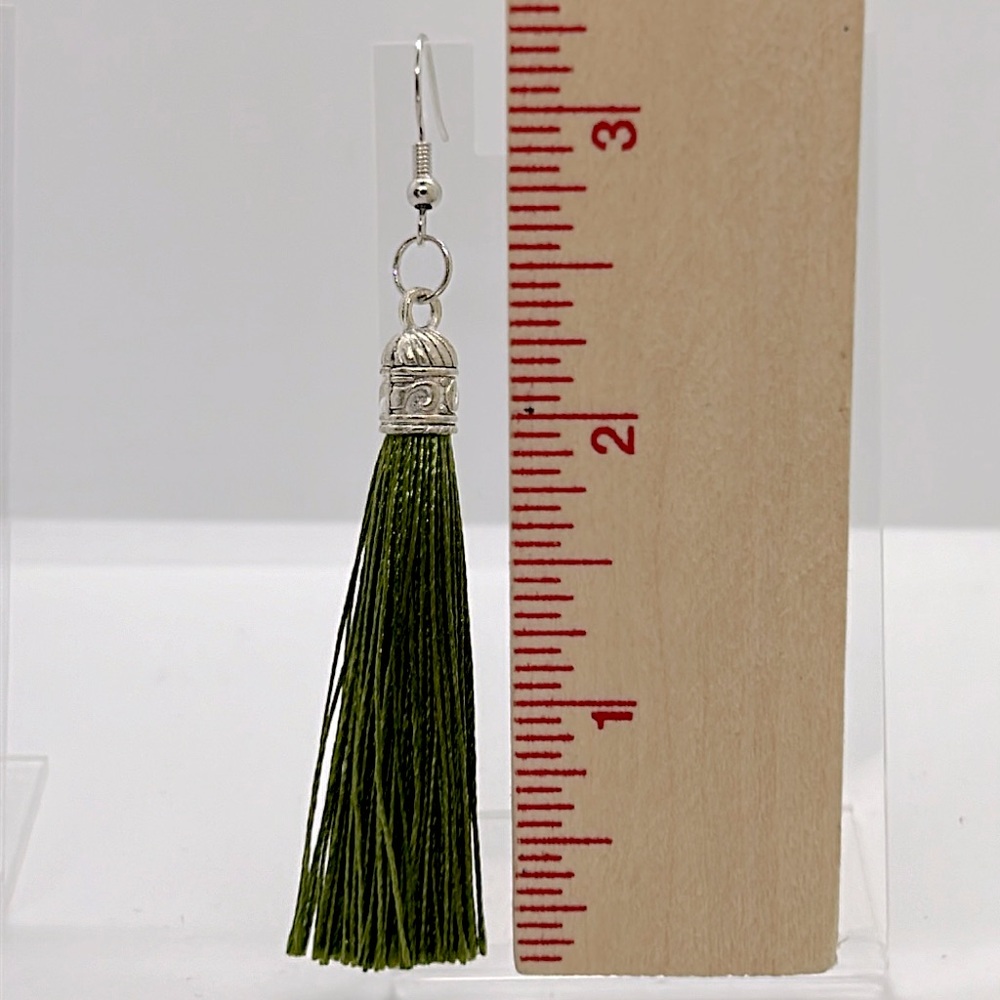 Tassel / Bohemian Colorful Earrings - Picture 3 of 4